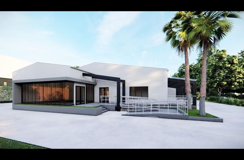 The proposed design of the business centre which will be established for persons with disabilities (Office of the First Lady photo)