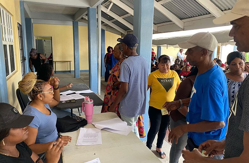 Distribution of the $100,000 at Beterverwagting, East Coast Demerara, on Friday