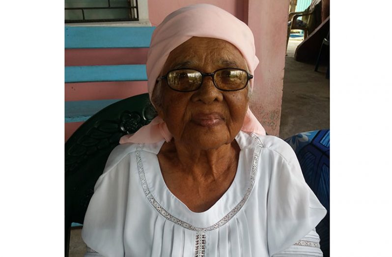 Rajkumarie Prashad aka ‘Aunty Baby’ of Perseverance Village on the Essequibo Coast.