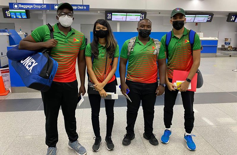 Guyana’s badminton team prior to departure