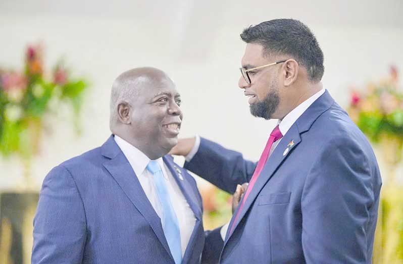 President, Dr Irfaan Ali and Prime Minister Phillip Davis