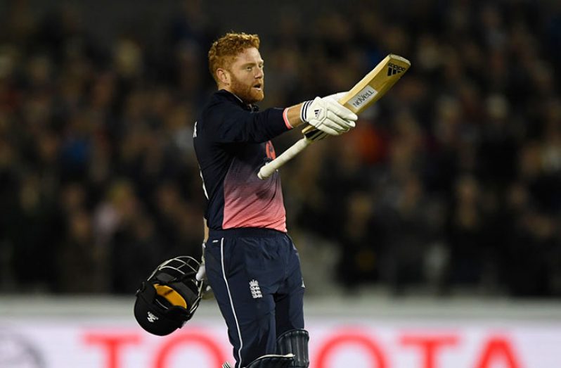 Johnny Bairstow puts the game beyond doubt with his maiden ODI hundred at Old Trafford. (Getty Images)