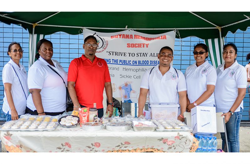 Some of the members of the Guyana Haemophiliac Society at their fund-raising activity
