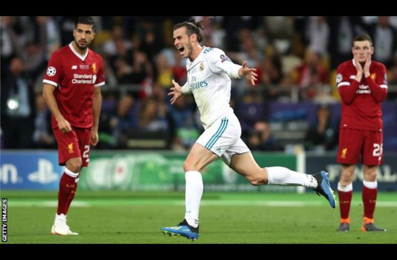 Gareth Bale scored a spectacular overhead kick in the 2018 final while Liverpool goalkeeper Loris Karius made two errors which led to goals