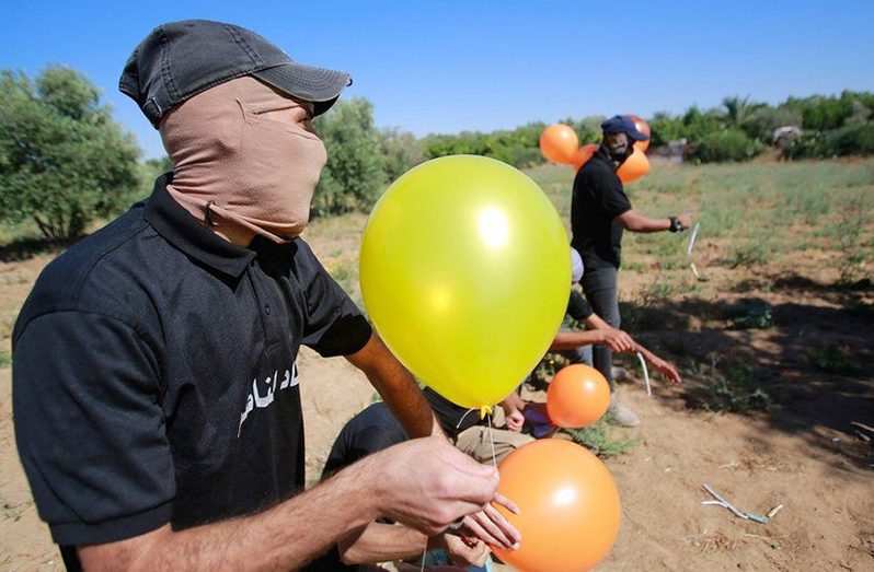 Incendiary balloons are commonly used by militants (Image from 15 June, BBC)