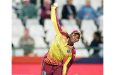 Karishma Ramharack took four wickets for West Indies against Bangladesh