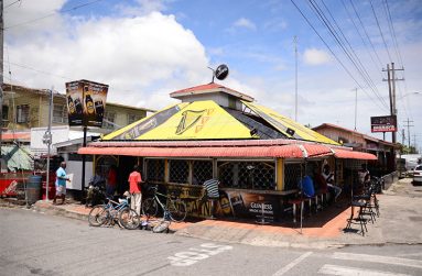 The popular Guinness Bar on the Plaisance line top (Samuel Maughn photos)
