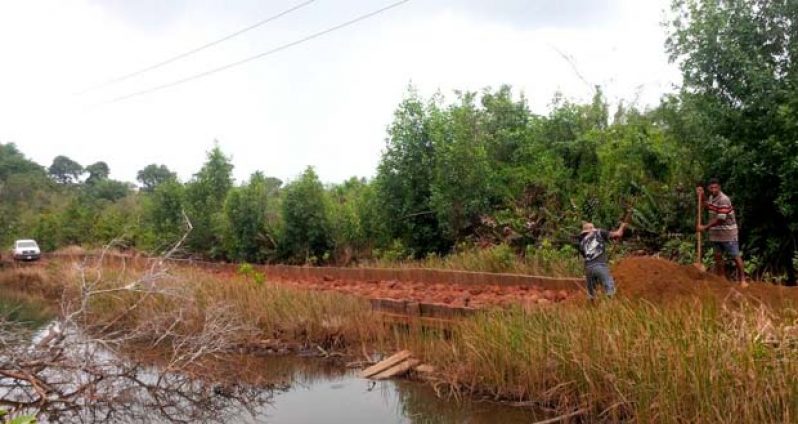Works ongoing on the Barabina Road recently.