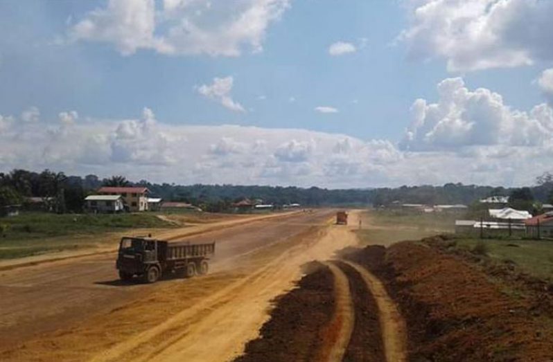 The Baramita airstrip in the North West District . Thomas’ body was discovered in an unfinished building along the airstrip.