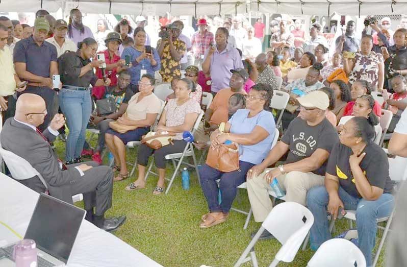 After a marathon day of engagements with residents at Watooka Guest House in Linden, Vice‑President Dr Bharrat Jagdeo disclosed that on the ground technical teams and other government officials were able to offer immediate relief to residents and respond adequately to concerns while also outlining plans for sustained investment in healthcare, housing and major infrastructure