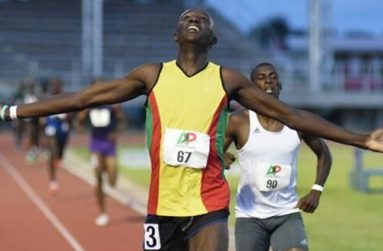 Guyana’s Devaun Barrington prevails in the men’s 800m at the AP Invitational.