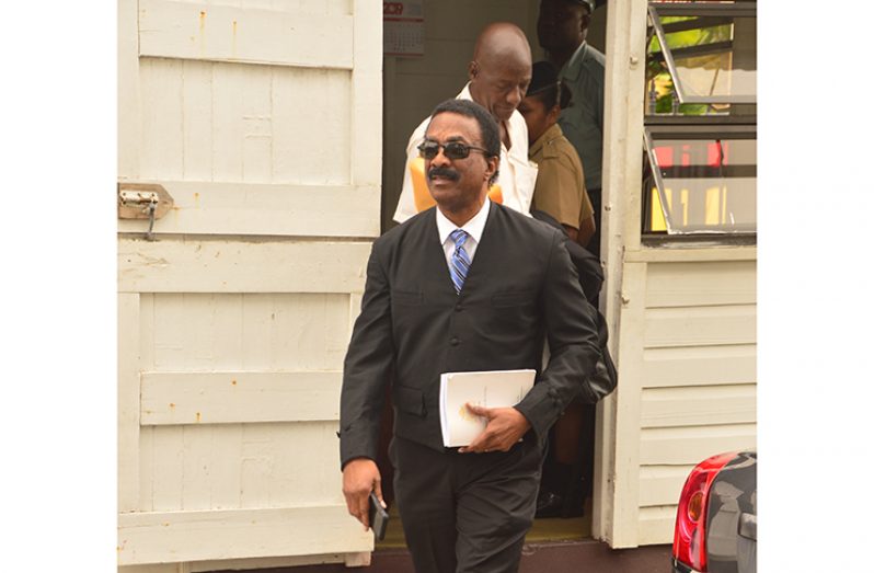 Attorney General and Legal Affairs Minister Basil Williams, exiting the  Court of Appeal on Wednesday