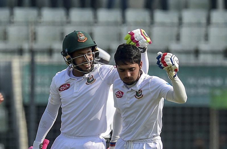 Mushfiqur Rahim(left) and  Mominul Haque raised a double-century stand to flatten Zimababwe. (Getty Images)
