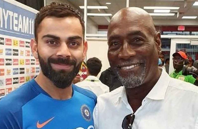 Batting greats Virat Kohli and Vivian Richards