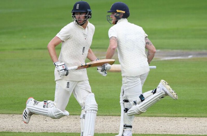 Dom Sibley and Ben Stokes ground out a 100-run stand Pool via Getty Images
