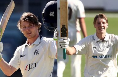 Young Aussie batsmen Will Pucovski (left) and Cameron Green ‘