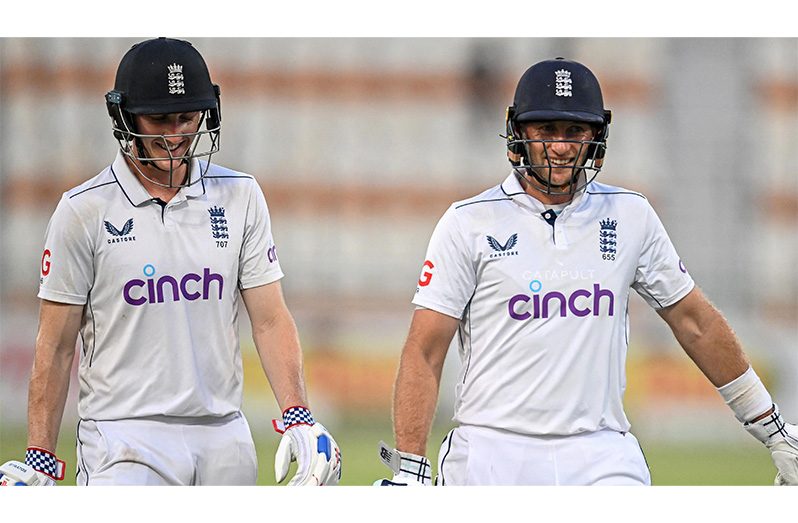 England batters Harry Brook and Joe Root