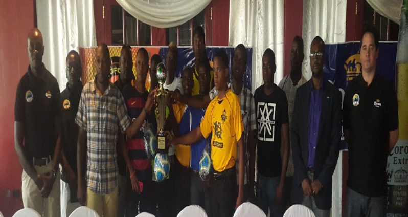 Participating teams and sponsors at the launch of the National Beach Soccer League