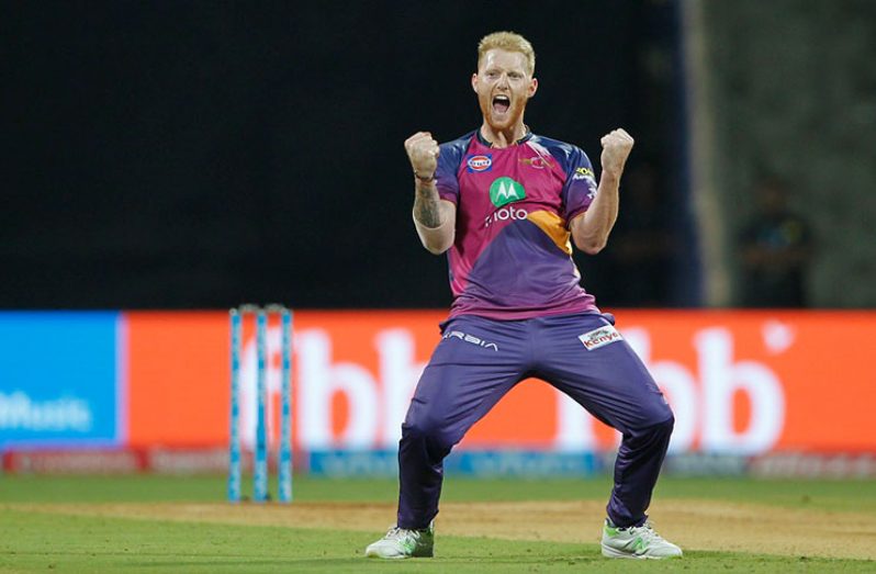 Ben Stokes is pumped up after taking out Jos Buttler