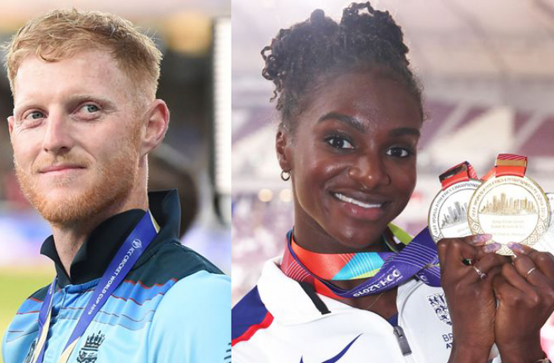 Ben Stokes (left) and Dina Asher-Smith