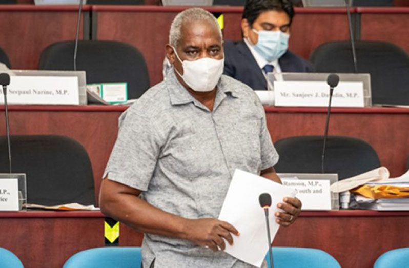 Minister of Home Affairs, Robeson Benn, defending the budgetary allocations made to his Ministry