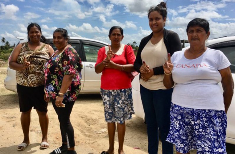 The Leonard family of Lesbeholden,  Black Bush Polder, came out as a group to vote
