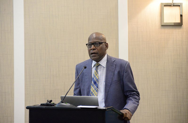 A section of the gathering at the procurement workshop at the Marriott Hotel. (Delano Williams photo)