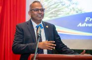 Minister of Health Dr Frank Anthony at the Bethune Round Table 2026. (GPHC photo)