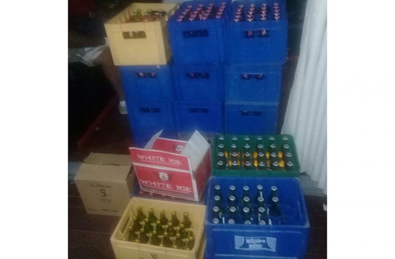 Some of the beverages,for which taxes were not paid, that were seized