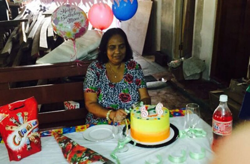 Dead: Bibi Nesha Shairoon during the celebration of her 56th birthday last month
