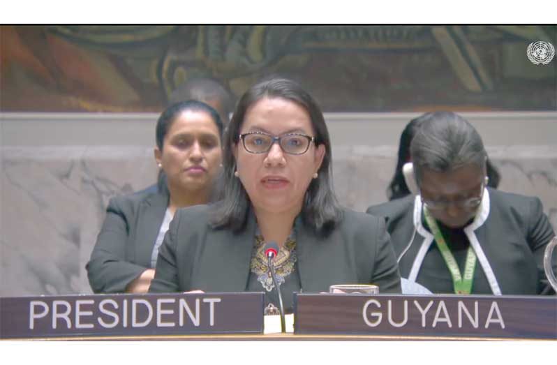 Guyana’s Permanent Representative to the UN Carolyn Rodrigues-Birkett
