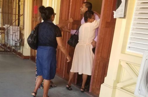 Family of Bishundial flocked him as he was exiting the courtroom in tears of joy