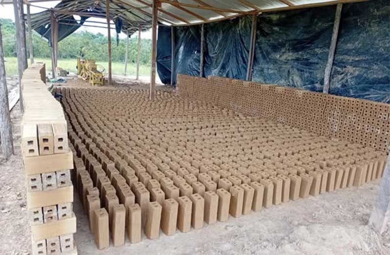 The mini clay bricks being produced in Aishalton Village, South Rupununi, by locals is an empowering initiative to provide employment