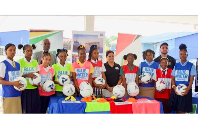 GFF distributes equipment to schools involved in the GFF-Blue Water U-15 Girls National Secondary School Championship