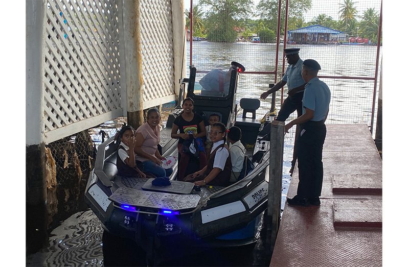 The new police boat will patrol the Pomeroon River