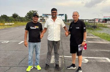 From left: Franklyn Boodram, Mahendra Boodhoo and Eduardo Aguilar at the South Dakota Circuit