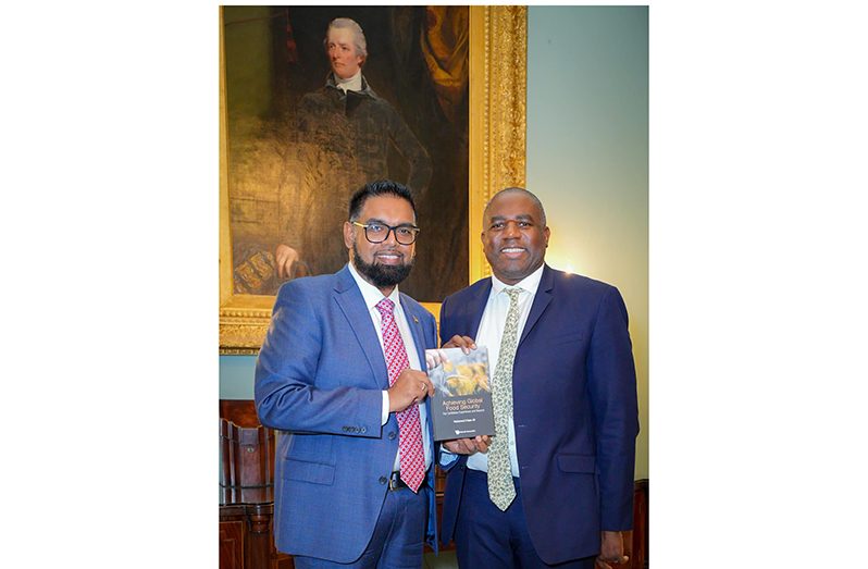 President Dr Mohamed Irfaan Ali released his latest book “Achieving Global Food Security: The Caribbean Experience and Beyond” at the Blavatnik School of Government at the University of Oxford in England on Saturday