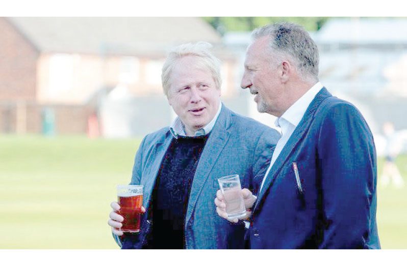Sir Ian Botham, right, appeared alongside Boris Johnson ahead of the Brexit referendum. (Peter Byrne/PA)