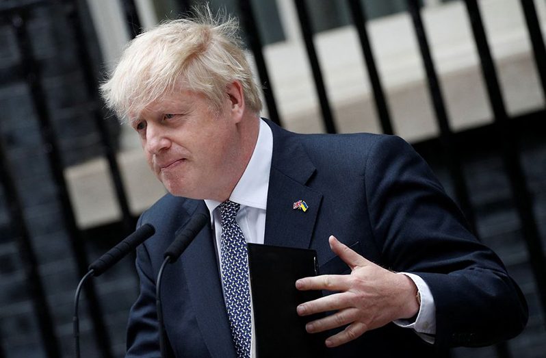 British Prime Minister Boris Johnson makes a statement at Downing Street in London (REUTERS/Peter Nicholls)