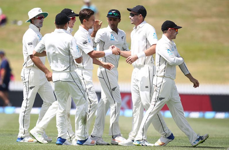 Trent Boult struck early in the day to celebrate his 200th Test wicket.