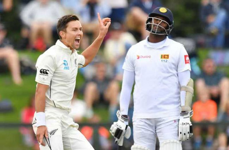 Kiwi pacer Trent Boult struck early as Sri Lanka slipped to 100 for 6.