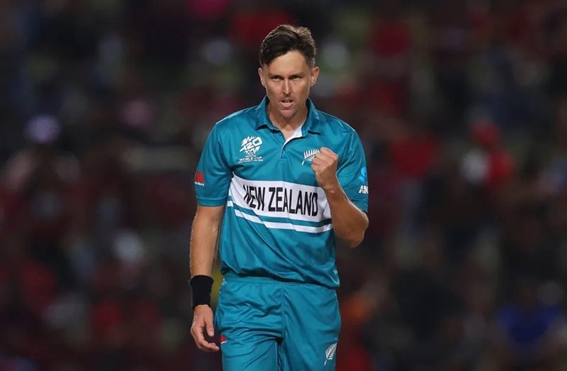 Trent Boult has 32 wickets in T20 World Cups and an economy rate of 6.07•(ICC/Getty Images)