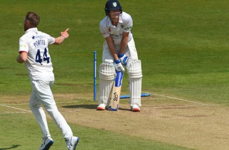 Cameron Bancroft became the first of Jamie Porter's four second-innings wickets.
