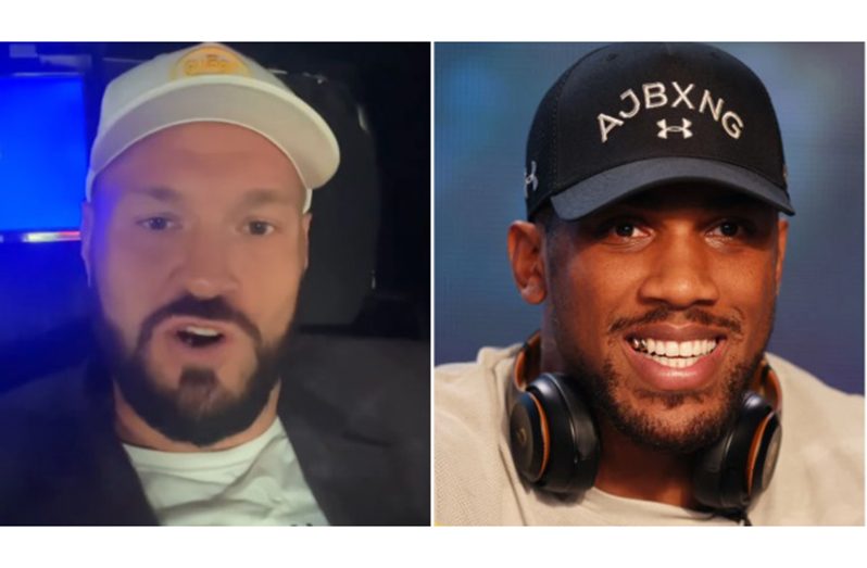 Boxers Tyson Fury (left) and Anthony Joshua