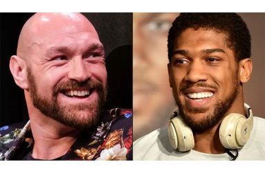 British rivals Tyson Fury (left) and Anthony Joshua