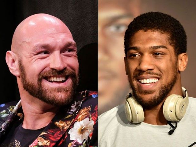 Tyson Fury (left) and Anthony Joshua