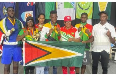Guyana’s national boxing team returned home with five gold medals and two top individual honours following a strong showing at the Organisation of Eastern Caribbean States (OECS) Boxing Championship.