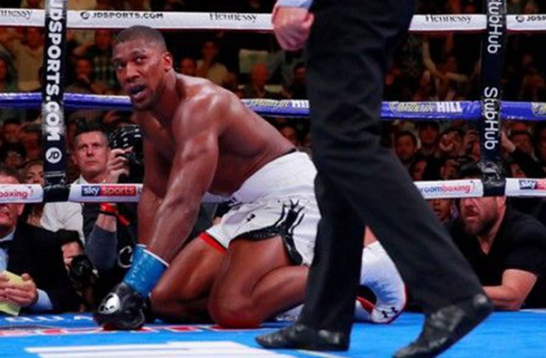 - Madison Square Garden, New York, United States - Anthony Joshua is given the count Action Images via Reuters/Andrew Couldridge/File Photo