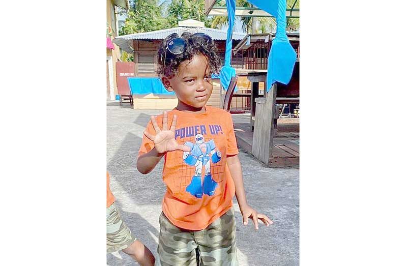 DEAD: Kayden Busey, a six-year-old Grade One pupil of the All Saints Primary School in New Amsterdam