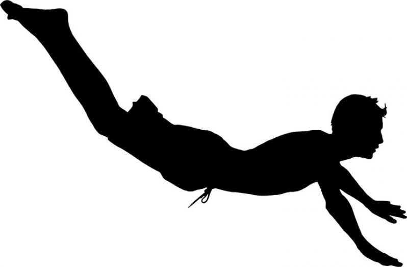 Boy-Diving-Silhouette